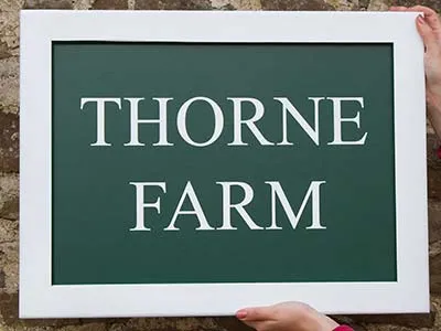 Painted Wooden Hanging Sign