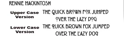 Rennie Mackintosh Font