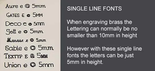 Single Line Engraving Fonts