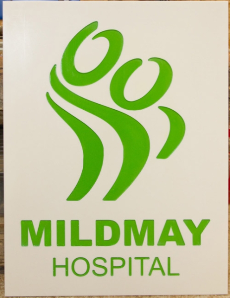 Large Engraved Corian Sign