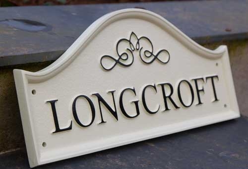 Cast Polyurethane House Sign 