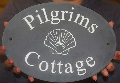 Oval Slate House Sign