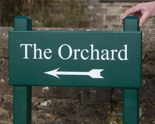 Green Painted Entrance Sign 