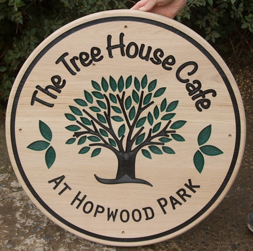 Large Round Wooden Sign