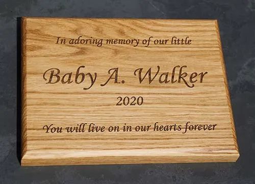 Wooden memorial for a baby Baby Wooden Memorial