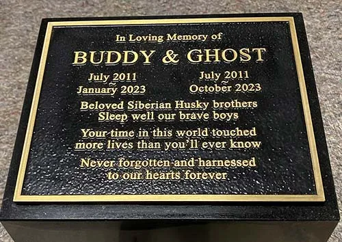 Bronze is the ultimate material for memorials. Cast Bronze Pet Memorial