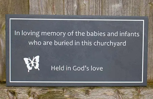 Slate is a timeless material for memorials fro both children and adult. Natural Slate Memorial