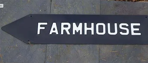 These are similar to old car number plates Embossed and Enamelled Arrow