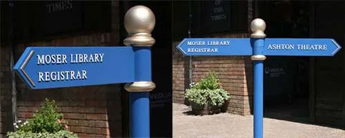 These are our most expensive fimger posts. Cast Aluminium Finger Posts