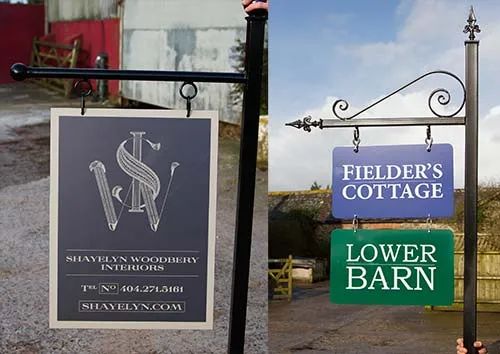 Our blacksmith makes these posts to order. Metal Posts With Arm