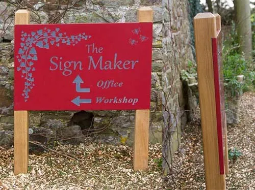 This is an attractive way to fix the stone signs onto posts. Stone Signs Inset Into Posts