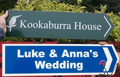 Directional arrow signs made from aluminium composite Directional Arrow Signs