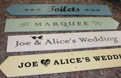 These are ideal for weddings and events. Rustic Diectional Arrows