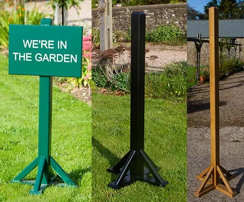 These can be made with or without signs Free Standing Oak Posts