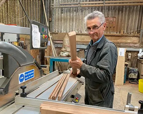 Martin is a very skilled carpenter who works partime when we are busy. Martin Huggins