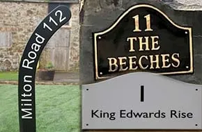 House signs in all shapes and sizes