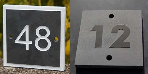 Find a slate number sign to suit your house. Slate Number Signs
