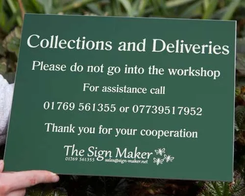 Engraved plaque using green anodised aluminium. Green Engraved Aluminium Plaque