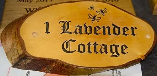 Images can be included on the rustic slice of timber. Rustic Timber Slice