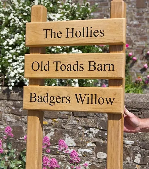 Natural Oak Ladder Sign