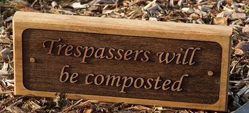 By lasering away the background the letters are left proud. Reverse Lasered Oak Sign