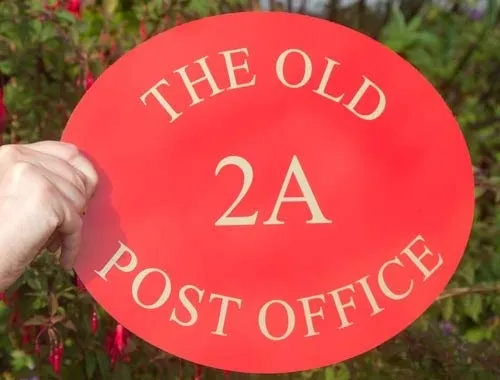 Value house signs can be cut to any simple shape Oval Value House Sign