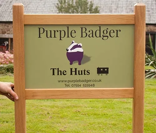 Full colour sign on psts Full Colour Entrance Sign