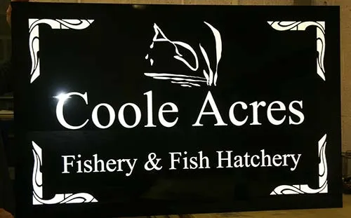 Refective sign board with silver white lettering. Reflective Sign Board