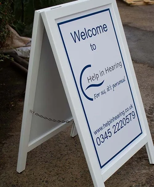 White Painted A-Board