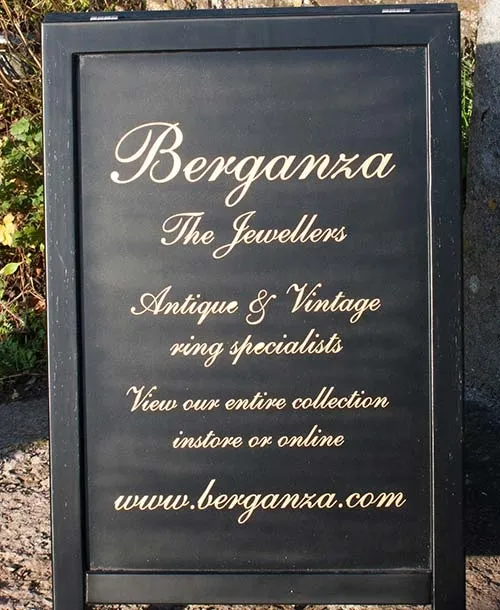 Blacked Painted Sandwich Board