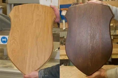 Wooden shields for taxiderny or awards. Wooden Shield