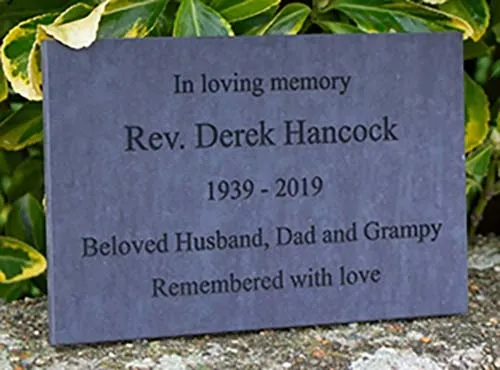 Eco-Friendly engraving material Paperstone Memorial Plaque