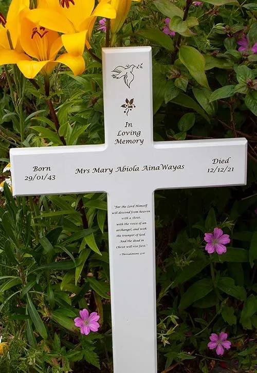 These can be painted in most colours. Painted Hardwood Cross