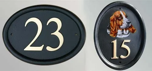 Made from tough polyurethane wich does not rust or corrode. Cast Door Number Signs