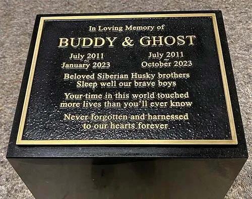 The bronzes can be fixed to backing boards or plinths if required. Bronze on Granite Plinth