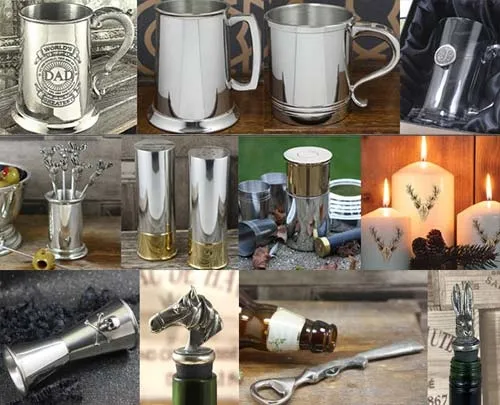 We have a large assortment of pewter gifts. Pewter Gift Range