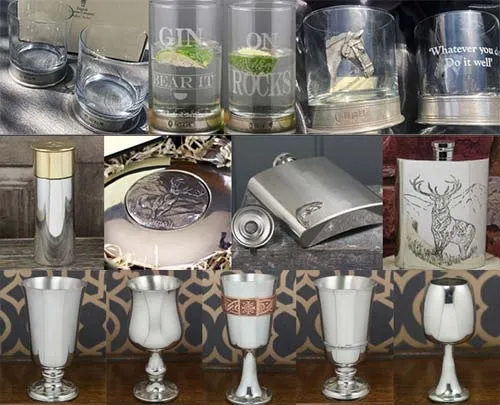 Many of these pewter gifts can be personalised. Pewter Gift Collection